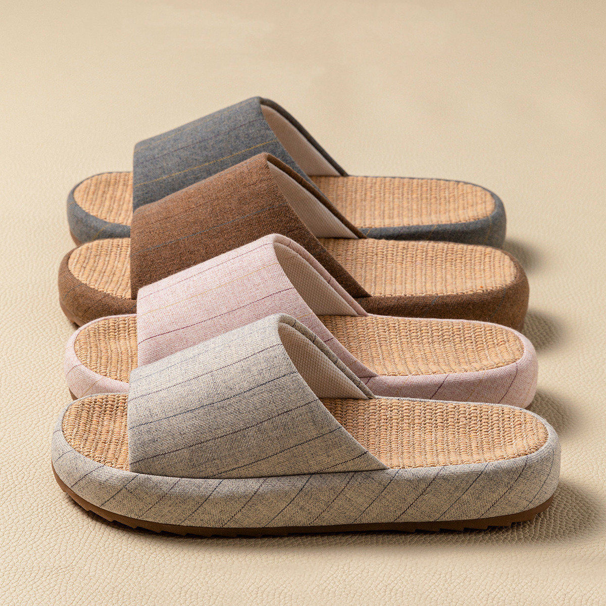 Women Shoes Mules - Summer Women Home Slippers Linen Summer
