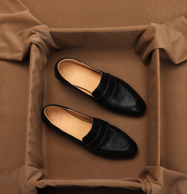SHOEBOX Retro soft sheepskin o - đánh giá và giá Women Shoes Loafers