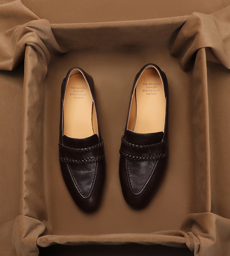 SHOEBOX Retro soft sheepskin o - đánh giá và giá Women Shoes Loafers