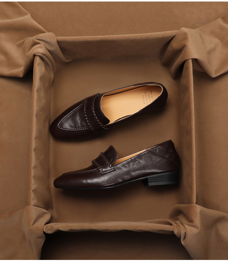 SHOEBOX Retro soft sheepskin o - đánh giá và giá Women Shoes Loafers