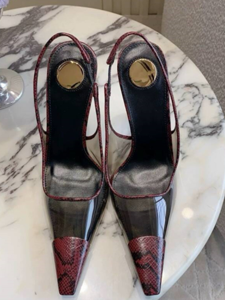 2026 Summer New Transparent Sq - đánh giá và giá Clear Strap Heel