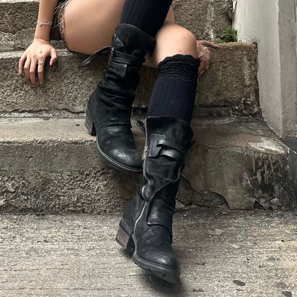Women's Fashion Suede Leather  - đánh giá và giá Western Cowgirl Boot