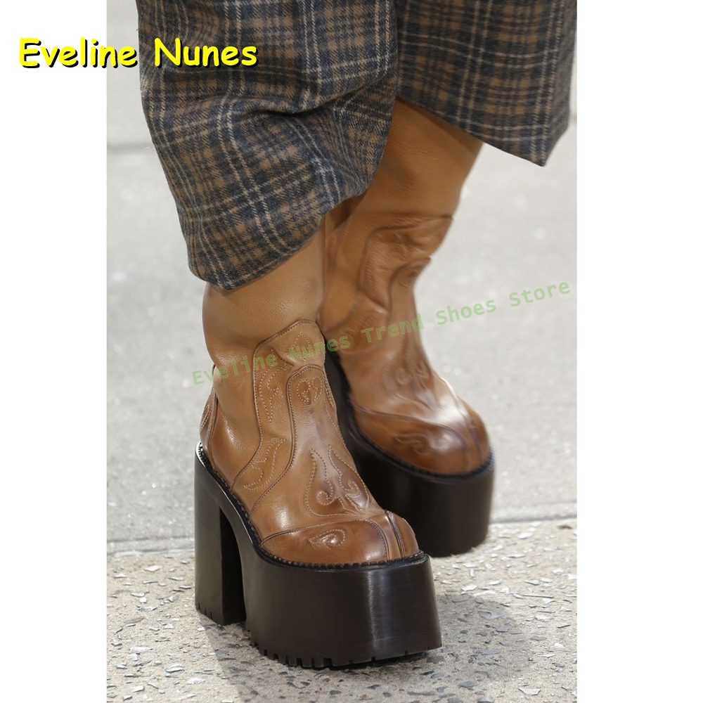 Embroidery Platform Knee High  - đánh giá và giá Women'S Shoes Trending 2025