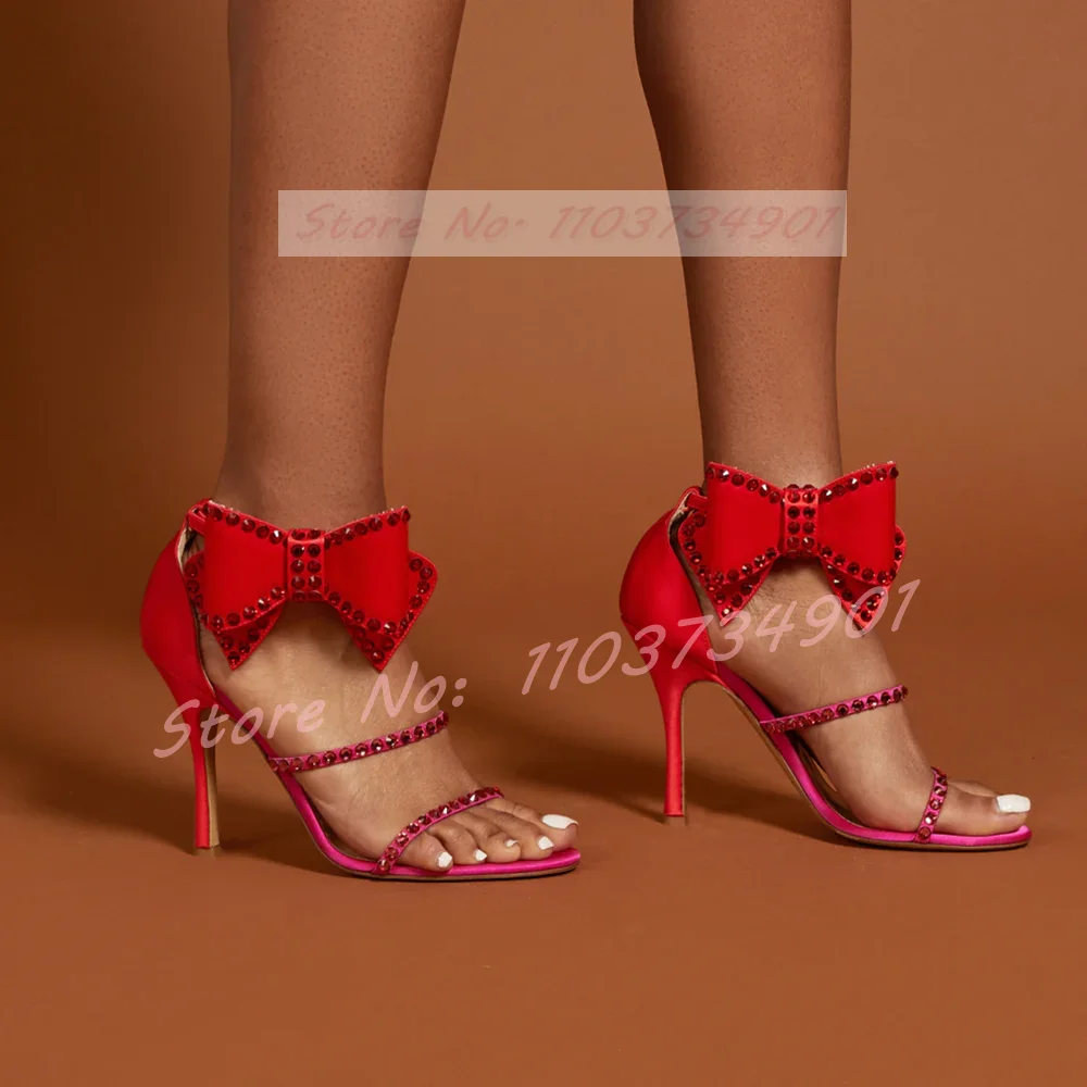 Butterfly-knot Crystals Clear  - đánh giá và giá Clear Strap Heel