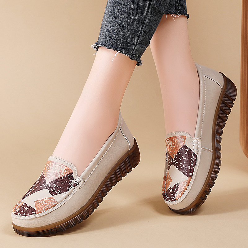 100% Genuine Leather Casual Wo - đánh giá và giá Women'S Shoes Extended Sizes