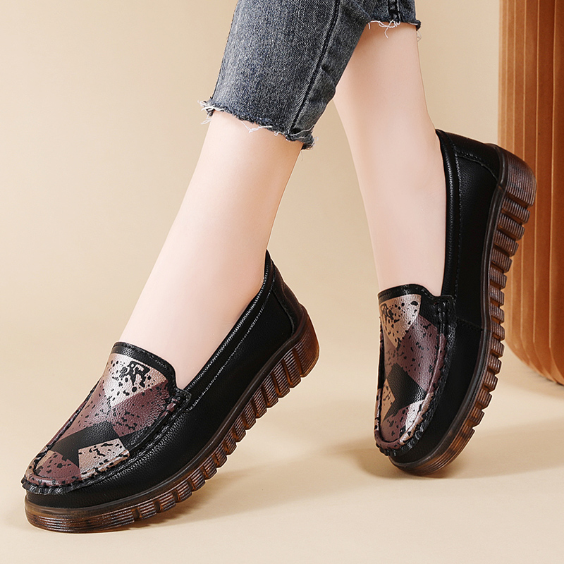 100% Genuine Leather Casual Wo - đánh giá và giá Women'S Shoes Extended Sizes