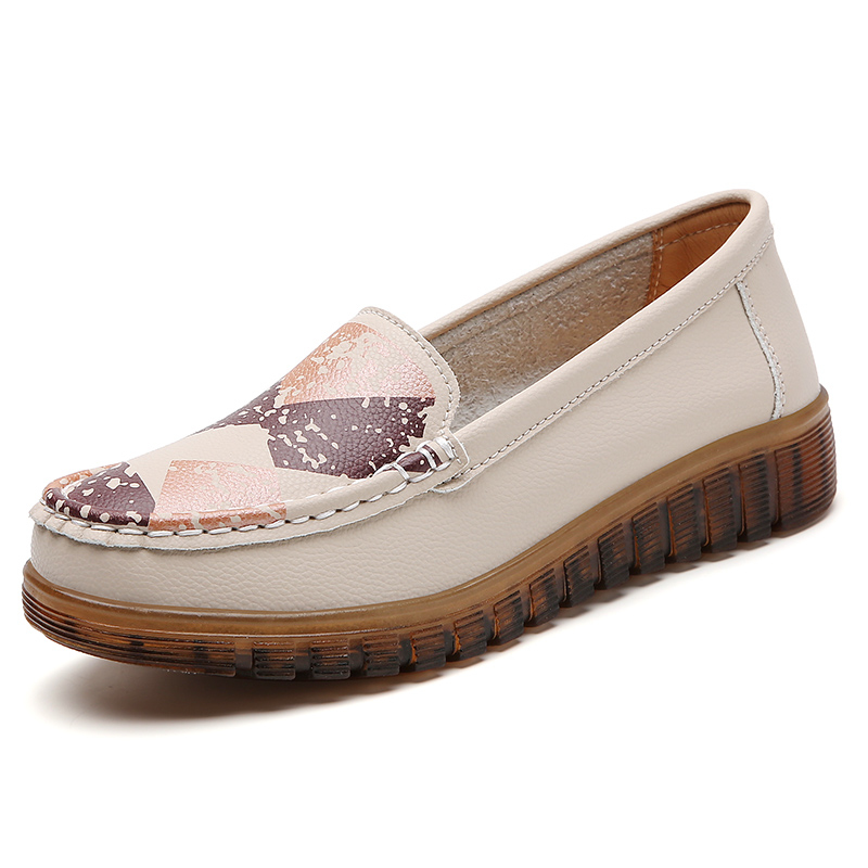 100% Genuine Leather Casual Wo - đánh giá và giá Women'S Shoes Extended Sizes