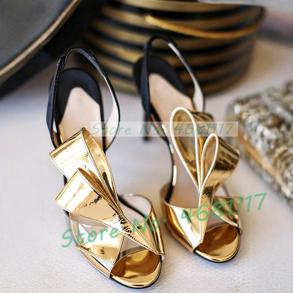 Satin Bow Back Strap High Heel - đánh giá và giá Clear Strap Heel