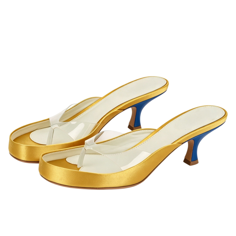Clear Pvc Strap Thong Cat Heel - đánh giá và giá Clear Strap Heel