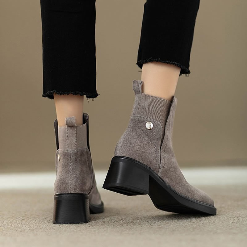 Suede Women Chunky Ankle Boots - đánh giá và giá Women'S Shoes Trending 2025