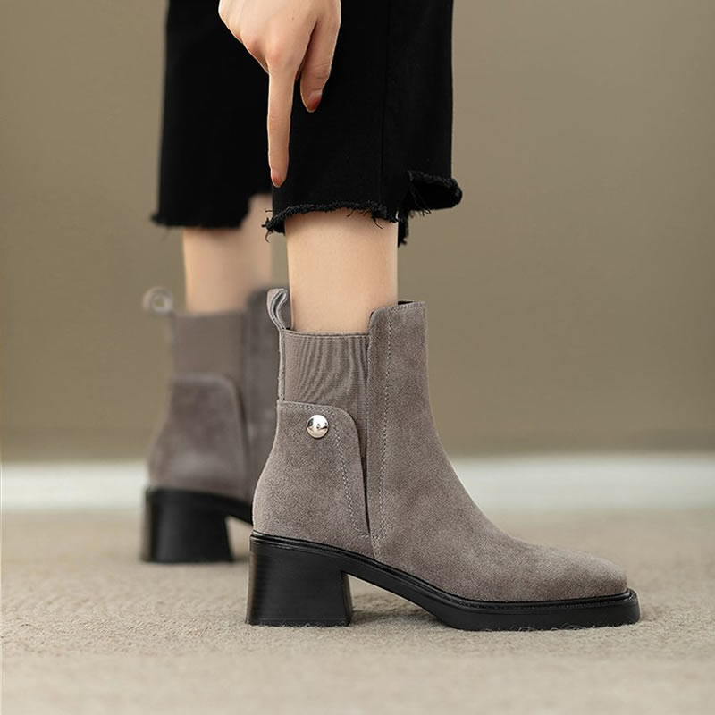 Suede Women Chunky Ankle Boots - đánh giá và giá Women'S Shoes Trending 2025