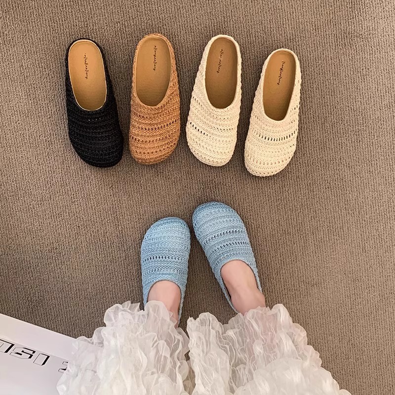 Women Raffia Woven Mule Slippe - đánh giá và giá Women Shoes Mules