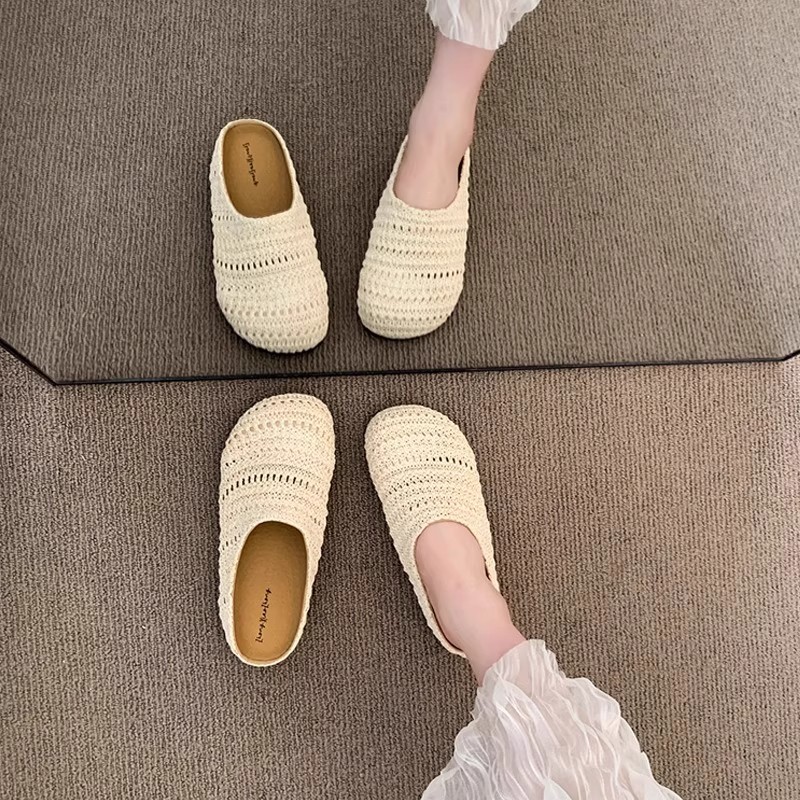 Women Raffia Woven Mule Slippe - đánh giá và giá Women Shoes Mules