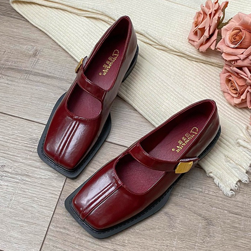 French Style Square Toe Low He - đánh giá và giá Women Shoes Loafers