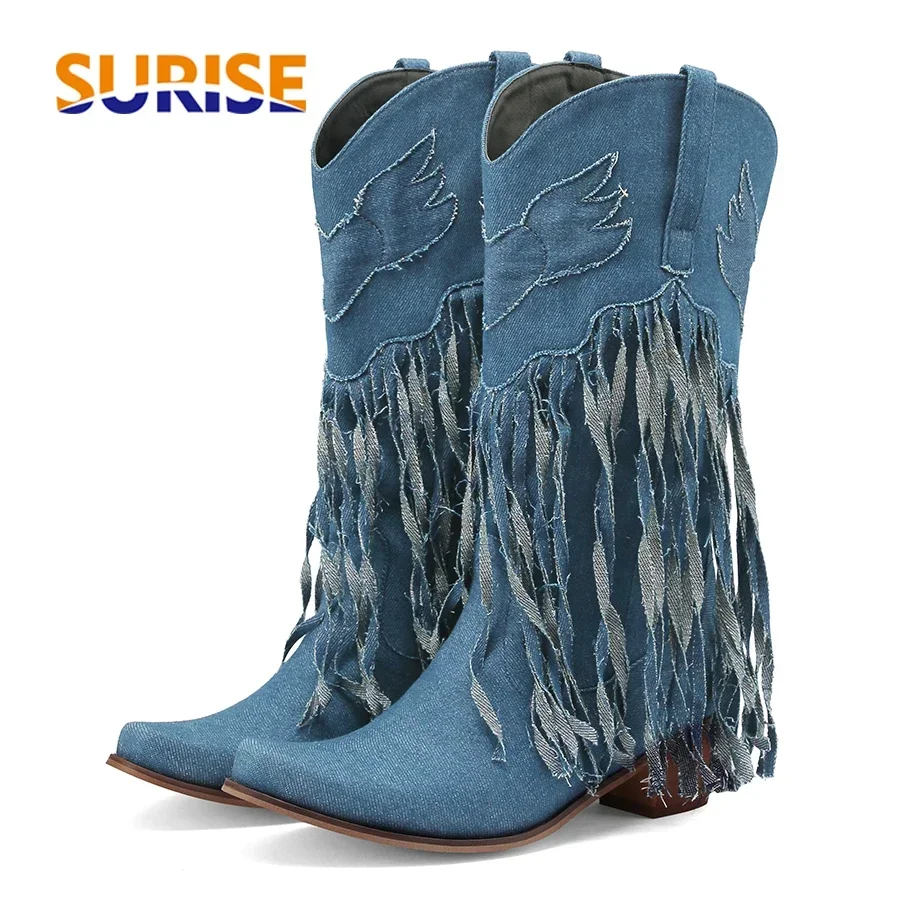 Winter Western Women Mid-calf  - đánh giá và giá Western Cowgirl Boot