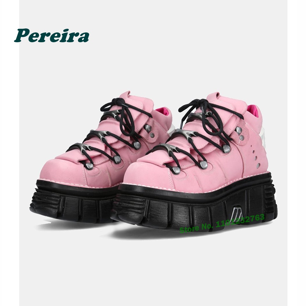 Pink Metallic Rock Ankle Boots - đánh giá và giá Women Shoes Size Chart