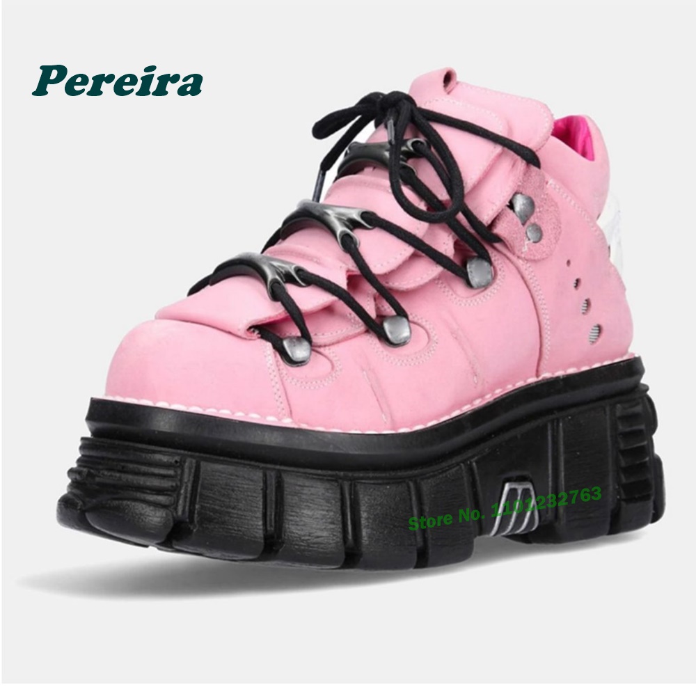 Pink Metallic Rock Ankle Boots - đánh giá và giá Women Shoes Size Chart
