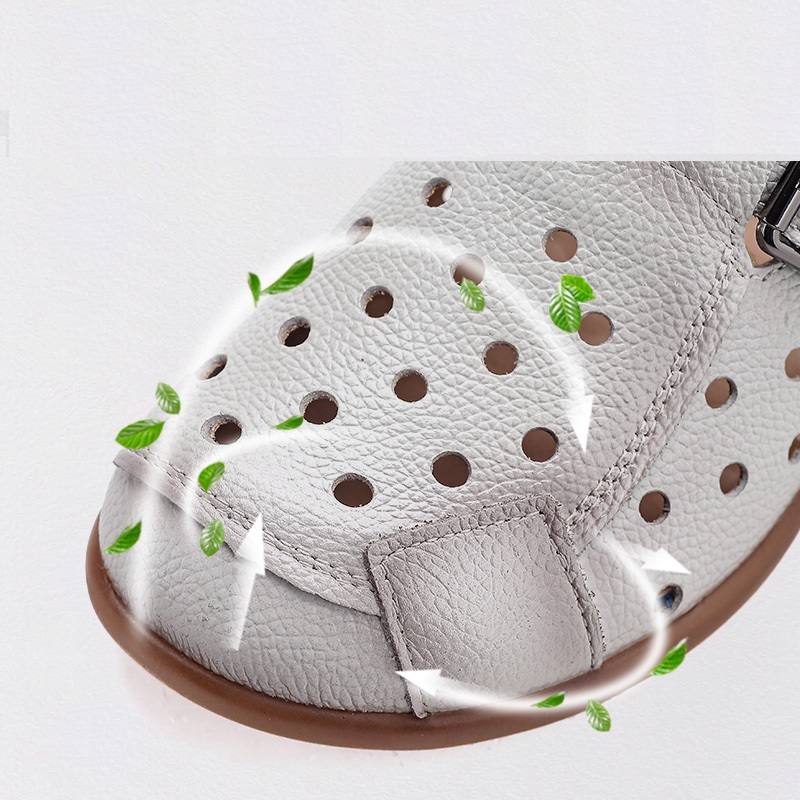 New Cow leather low heel sanda - đánh giá và giá Women Shoes Mules