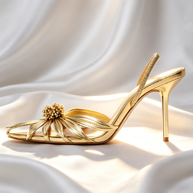 Luxury Gold Floral Detail Slin - đánh giá và giá Women Shoes Size Chart