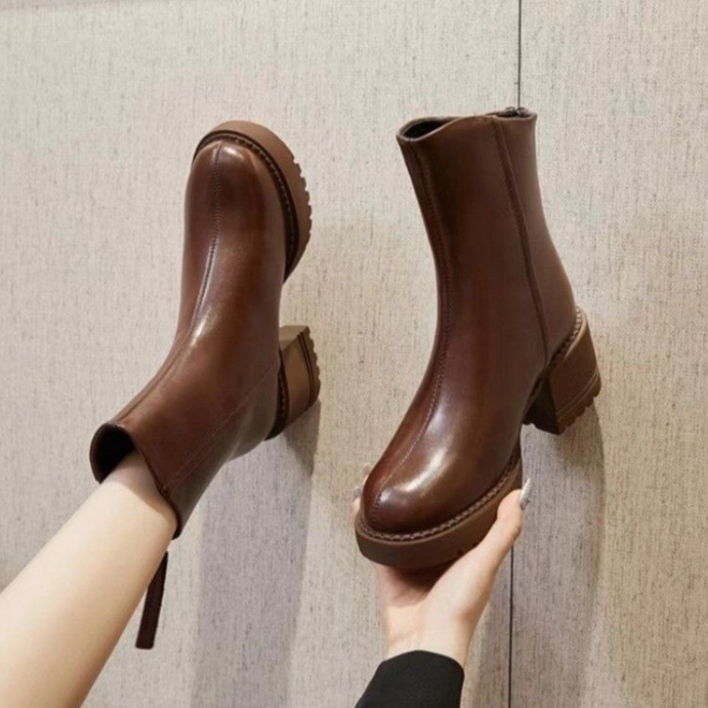 Leather Round Toe Platform Wat - đánh giá và giá Women'S Shoes Trending 2025