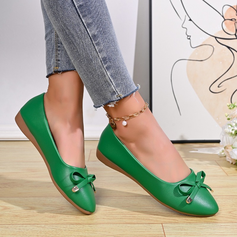 Bow Shallow Mouth Soft Sole Co - đánh giá và giá Women Shoes Loafers