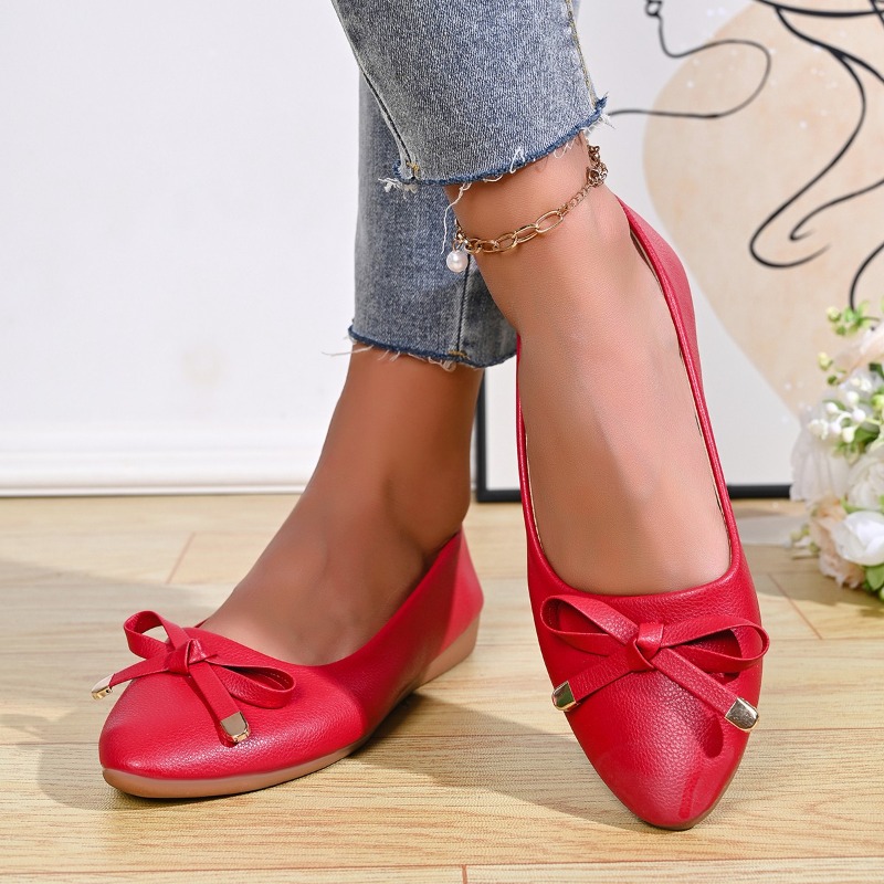 Bow Shallow Mouth Soft Sole Co - đánh giá và giá Women Shoes Loafers