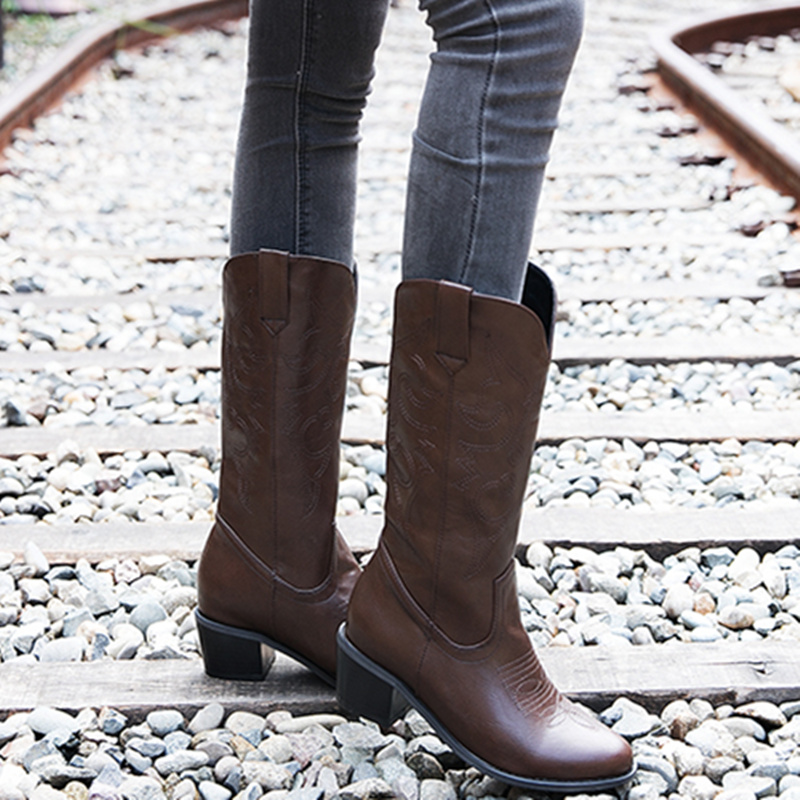 Classic Mid-calf Boots Women F - đánh giá và giá Western Cowgirl Boot
