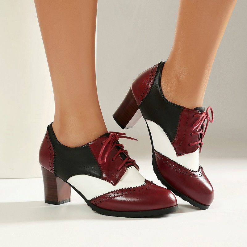 Vintage Two Tone Brogue Oxford - đánh giá và giá Women'S Xti Shoes
