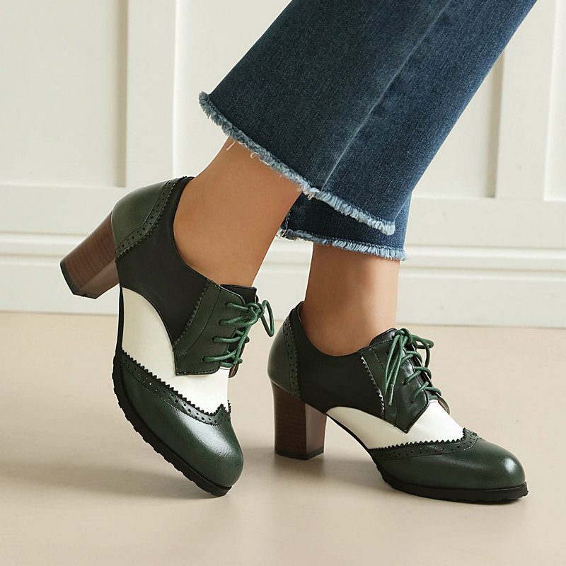 Vintage Two Tone Brogue Oxford - đánh giá và giá Women'S Xti Shoes