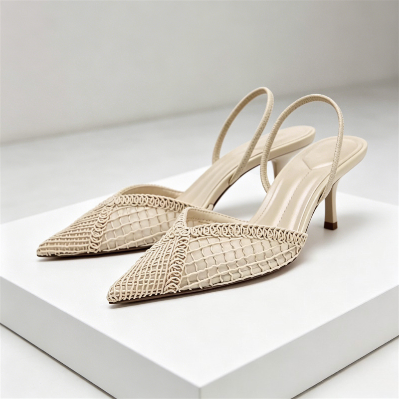 Mesh Woven Heeled Sandals Wome - đánh giá và giá Women Shoes Mules