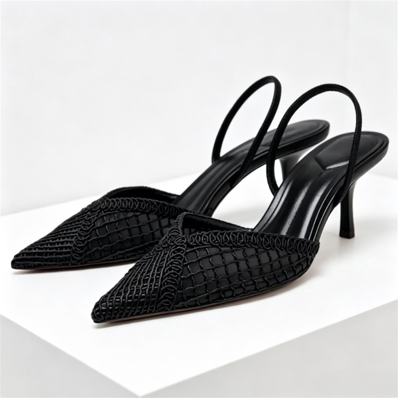 Mesh Woven Heeled Sandals Wome - đánh giá và giá Women Shoes Mules