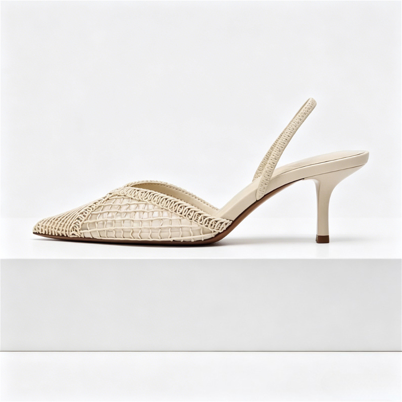 Mesh Woven Heeled Sandals Wome - đánh giá và giá Women Shoes Mules