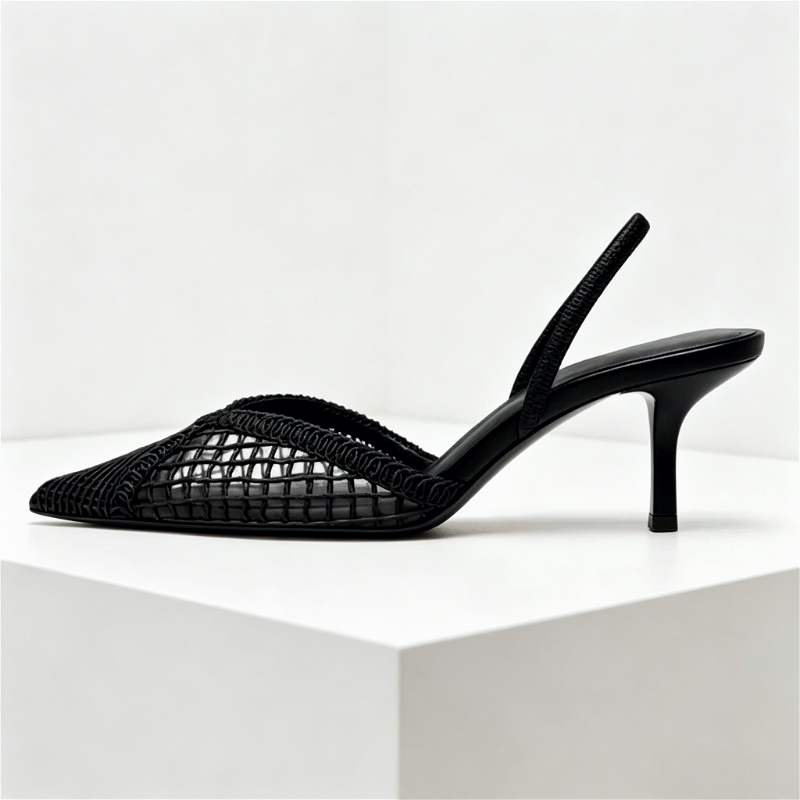 Mesh Woven Heeled Sandals Wome - đánh giá và giá Women Shoes Mules